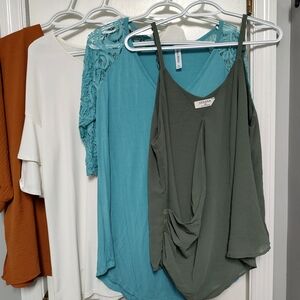 Zenana Outfitters Sage Green Camisole with Button Accents